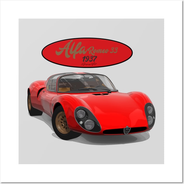 Alfa Romeo 33 1968 Wall Art by PjesusArt